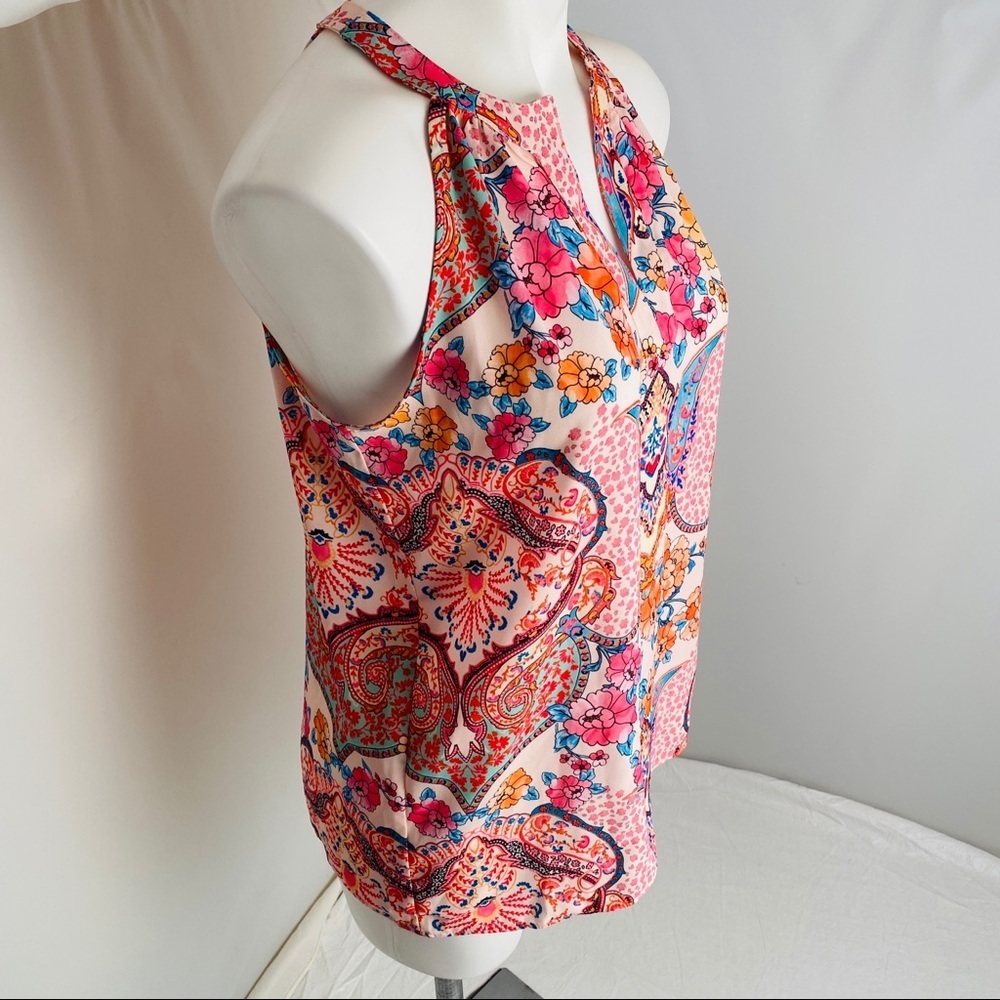 Tabitha Webb multicolor sleeveless v-neck blouse - Picture 2 of 8